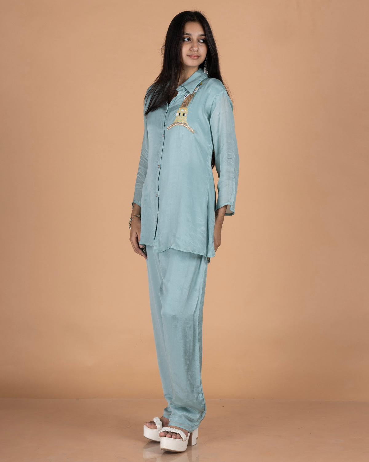 Chinon Co-Ord Set with Novelty Motif Embroidery & Collared Tunic